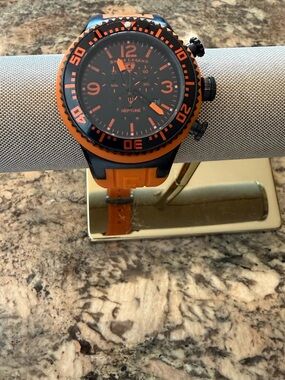 Swiss Legend Black and Orange Men's Sport Chronograph Watch